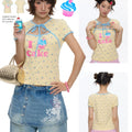 "I love cake" fake two-piece top