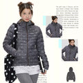 Dark gray Polka dot down jacket