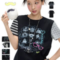 Piece of legends splicing printed t-shirt