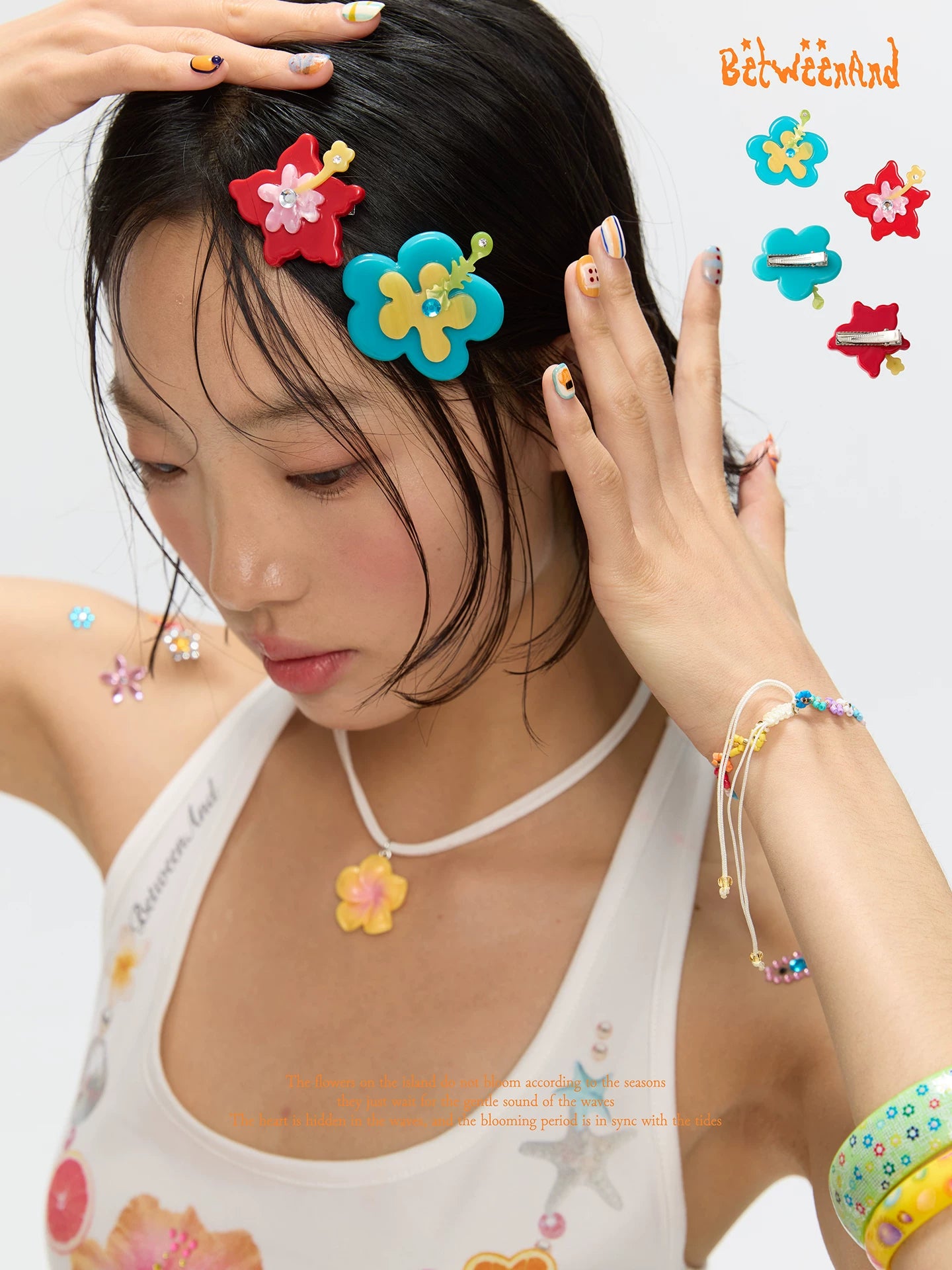 Hibiscus flower hairpin