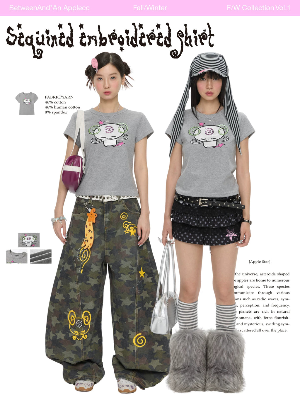 Sequined embroidered t-shirt