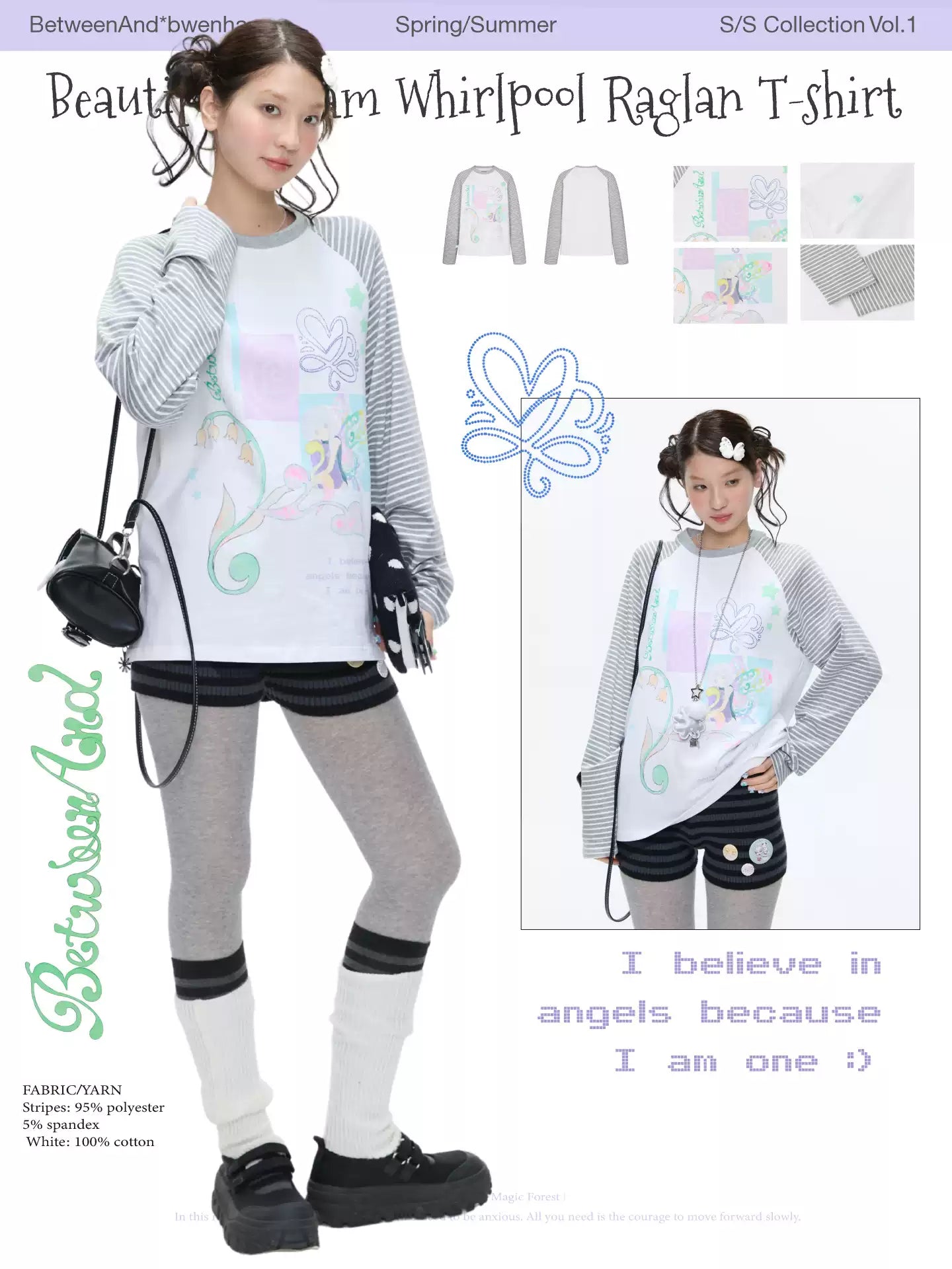 Beautiful dream whirlpool raglan long sleeve top