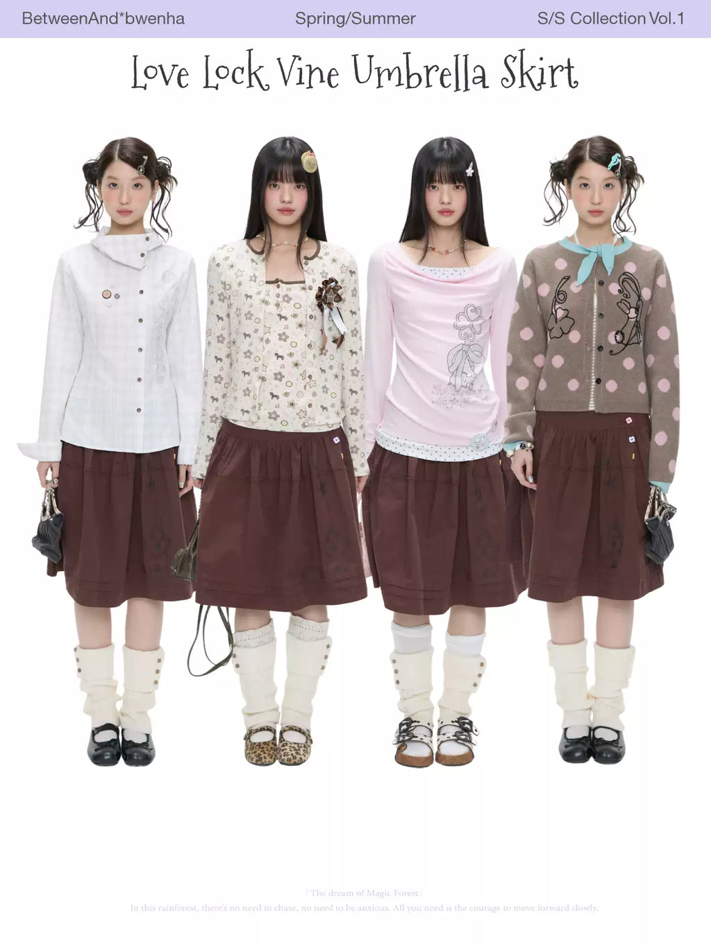 Love lock vine umbrella skirt