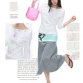 Clover hot bead mid sleeve t-shirt top