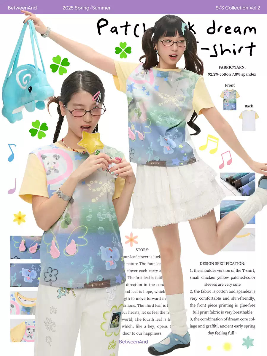 Patchwork dreamcore t-shirt