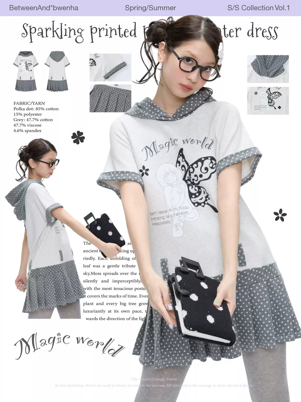 Sparkling printed pleated sweater dress