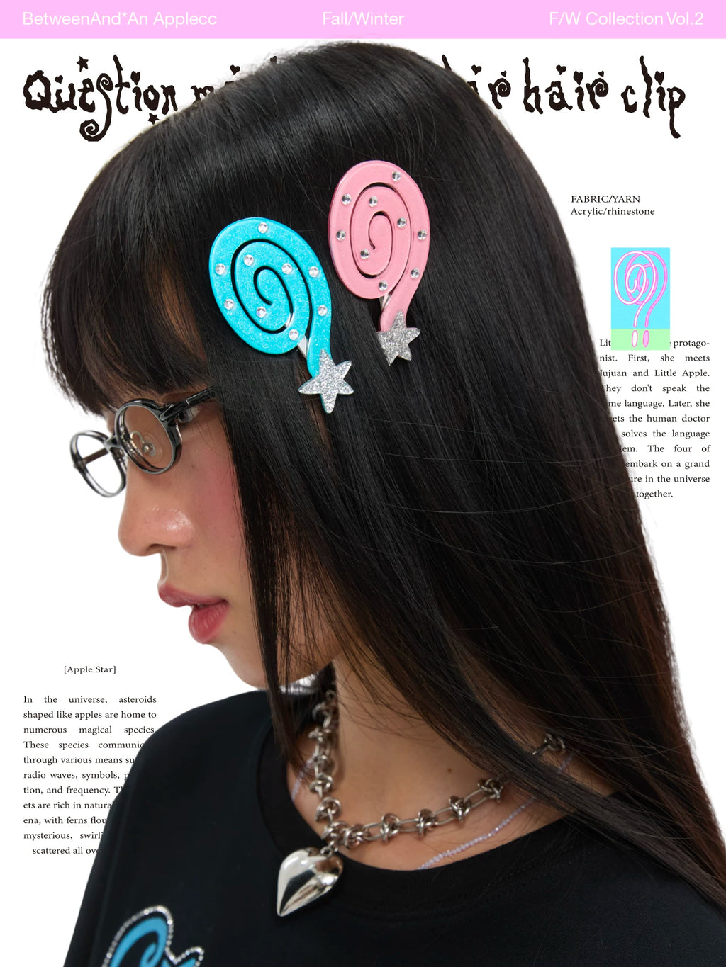 Question mark hair clip