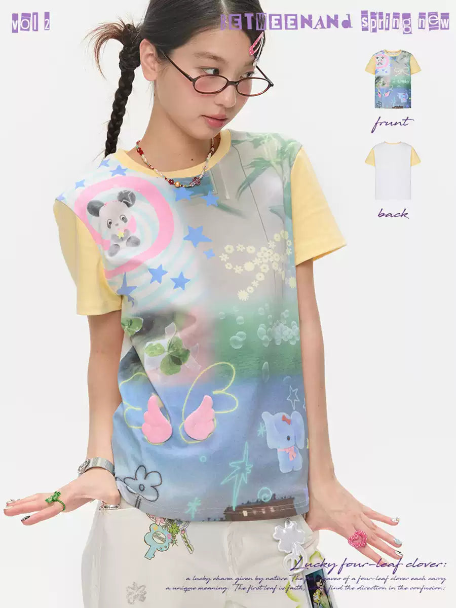 Patchwork dreamcore t-shirt