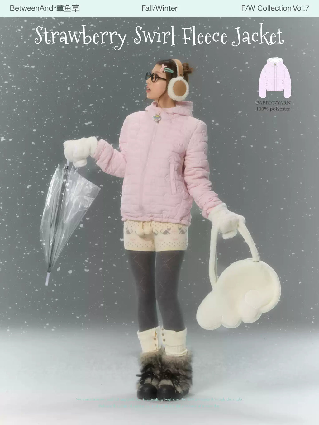 Pink quilted hooded padded jacket