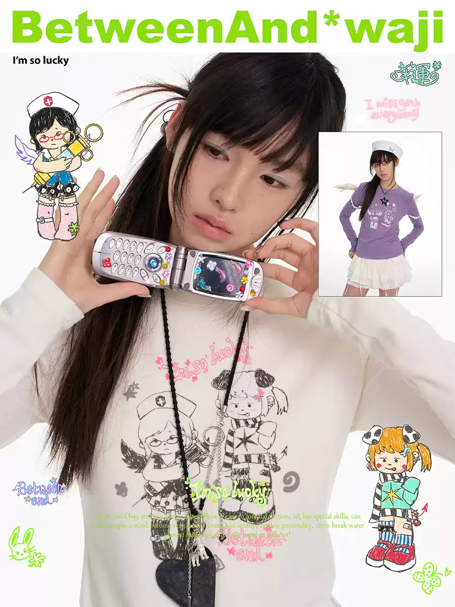 Waji co-branded foam printed top