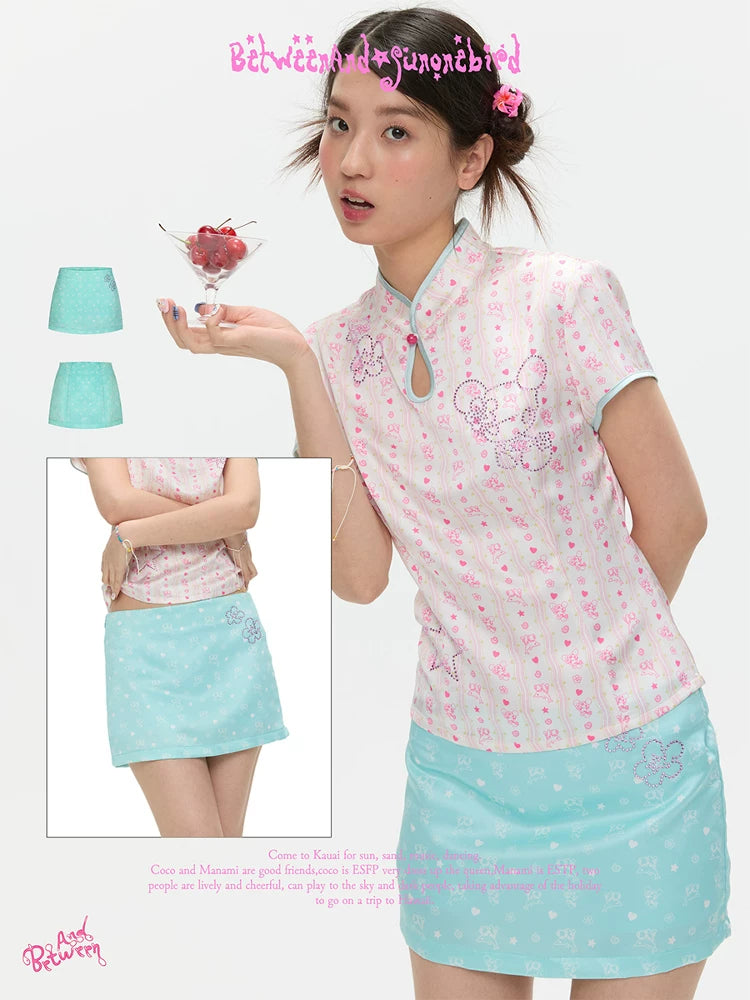Summer mint green skirt