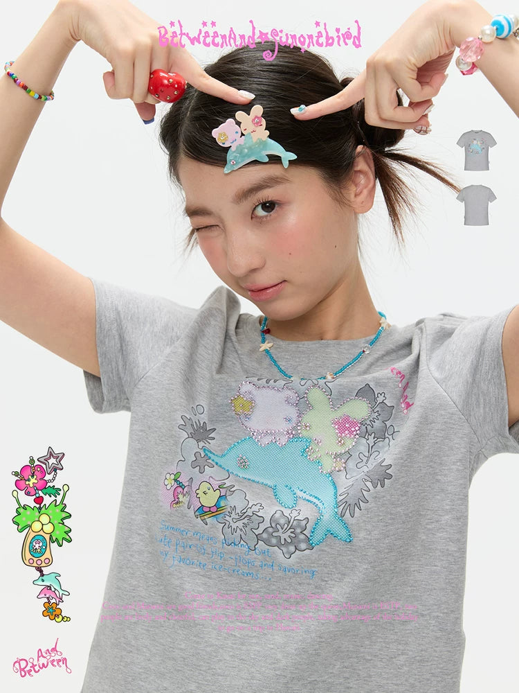 Sunonebird joint iron drill shoulder t-shirt